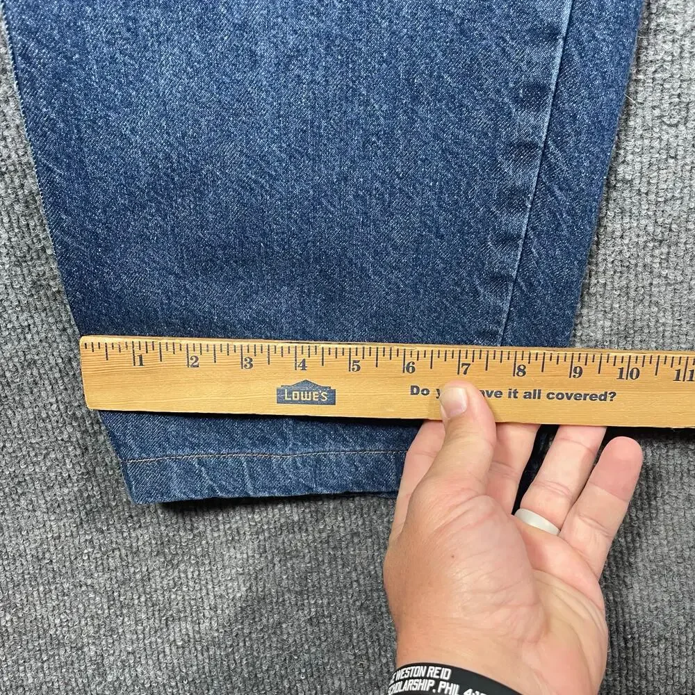 VTG Duke Jeans Men's 34X28 Blue Denim Stretch Waistband Straight Leg - Picture 9 of 10